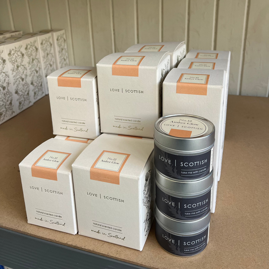 Amber Glow Natural Wax Scented Candle lovescottish
