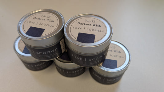 Darkest Wish Natural Wax Scented Candle Tin lovescottish