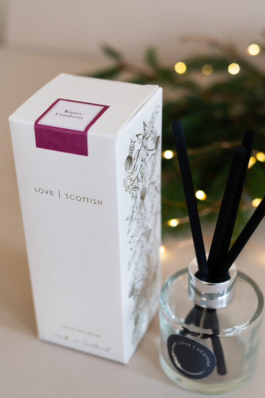 Love Scottish Winter Cranberry Diffuser. Made in Scotland.