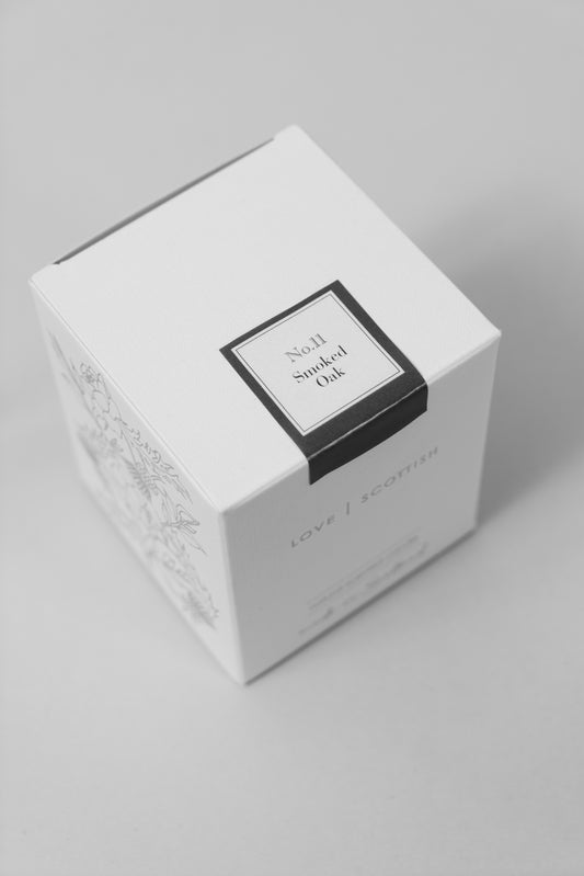 Smoked Oak Medium/Large Candle Box on a white background