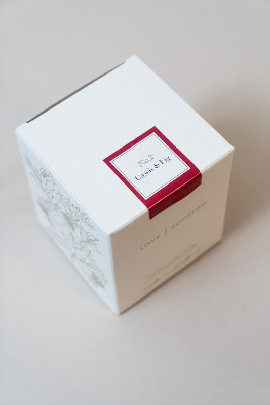 Cassis and Fig Medium/Large Candle Box on a white background