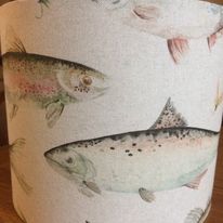 Tuppence-Linen Fish Lampshade