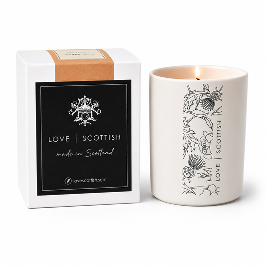 Amber Glow Medium Natural Wax Scented Candle lovescottish