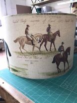 Tuppence-Linen Horse Racing Lampshade