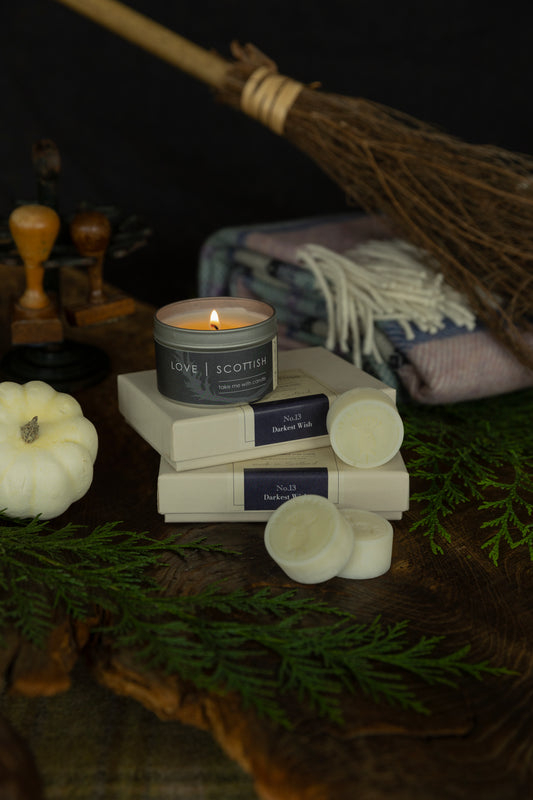 Darkest Wish Natural Wax Scented  Candle  Tin lovescottish