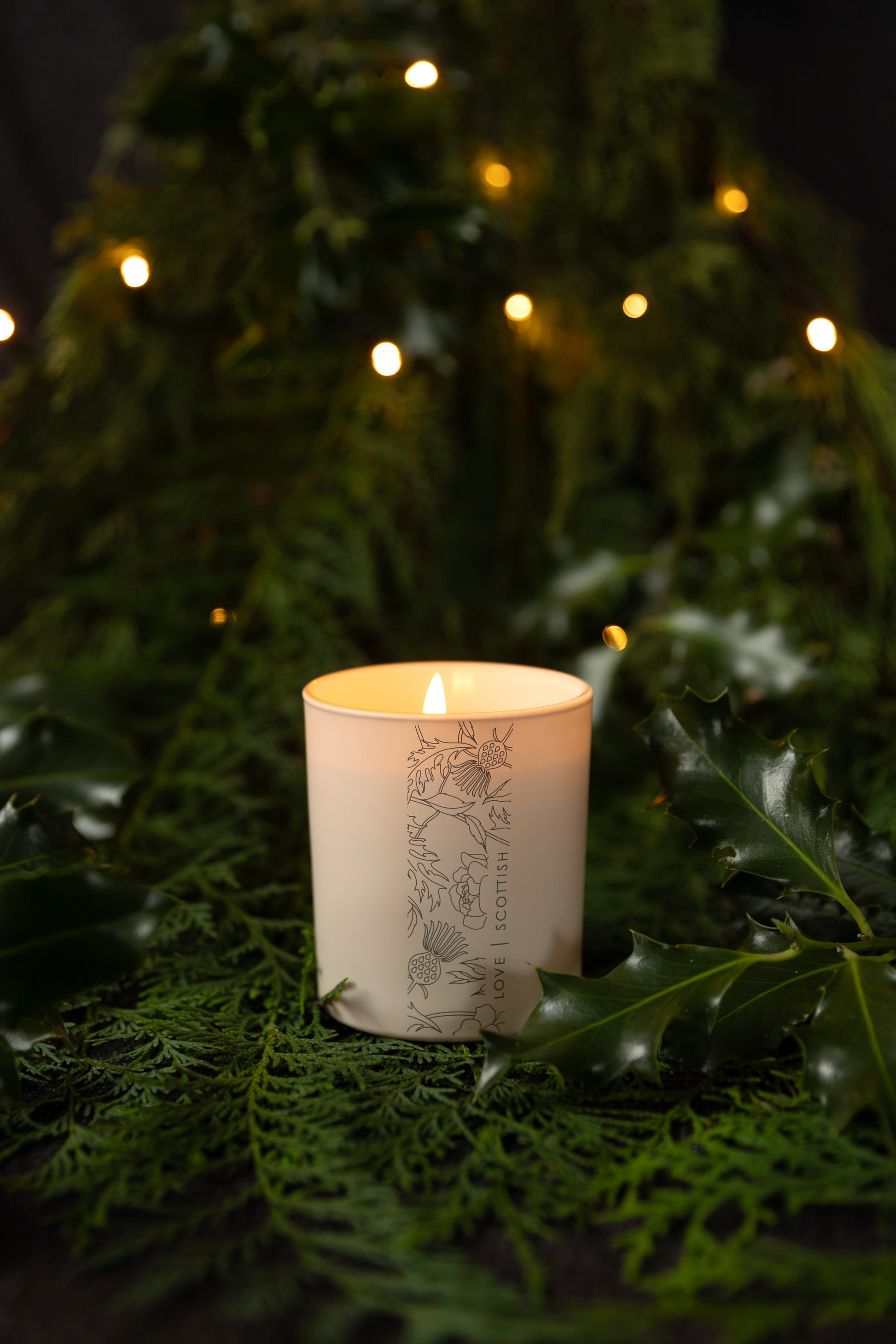 Christmas Tree Natural Wax Scented Candle lovescottish