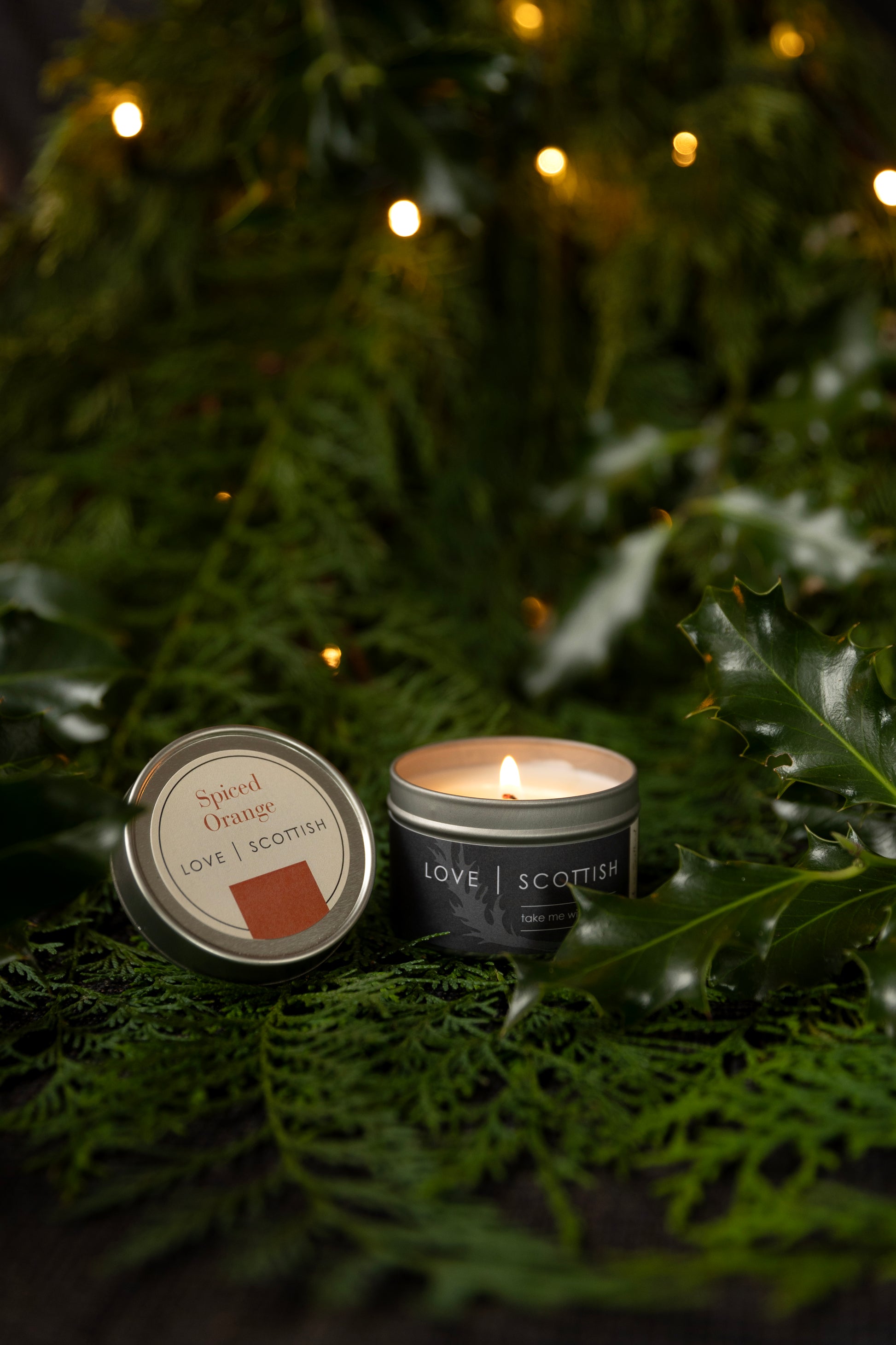 Spiced Orange Natural Wax Scented Candle Tin lovescottish