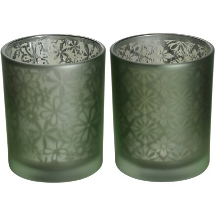 Frosted Glass Candle Holder