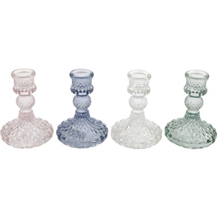 Dinner Candle Holder-4 Assorted Colours