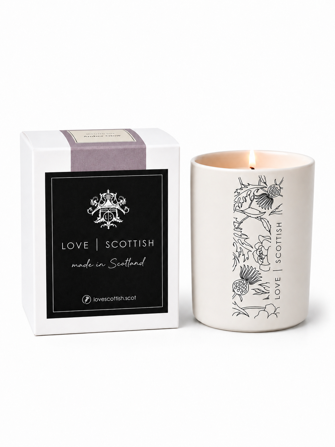 Scottish Rose Medium Natural Wax Scented Candle lovescottish
