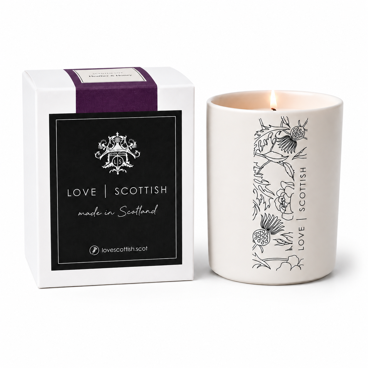 Black Raspberry Medium Natural Wax Scented Candle lovescottish