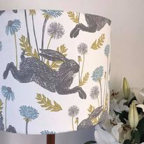 Tuppence-Grey Hare with Flowers Lampshade