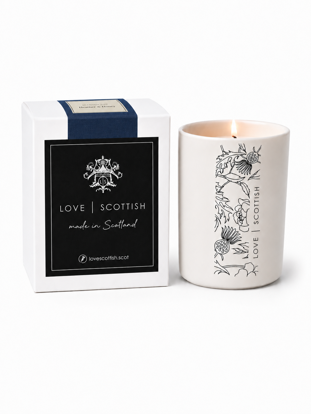 Highland Bay Medium Natural Wax Scented Candle lovescottish