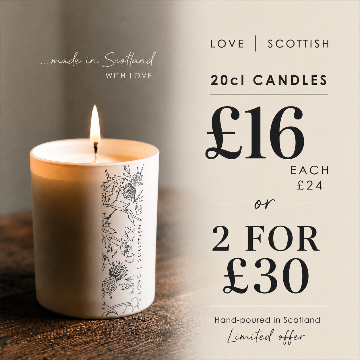 Black Raspberry Medium Natural Wax Scented Candle lovescottish