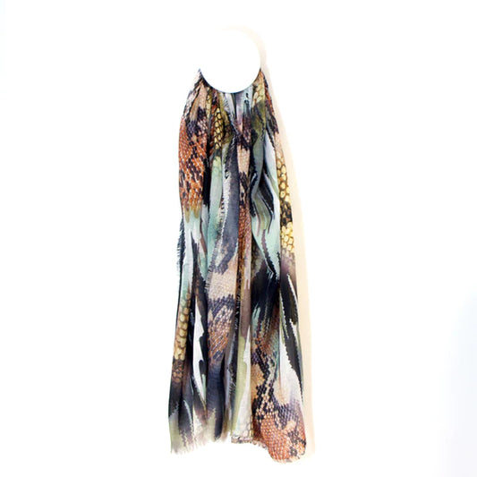 Sarah Tempest-Cavalli style digital print leapard scarf