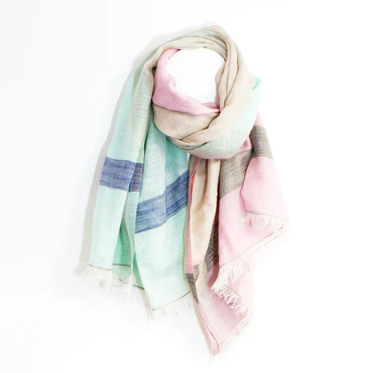 Sarah Tempest-Pastel Geometric Scarf