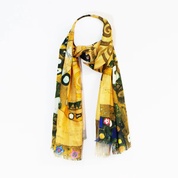 Sarah Tempest-Gustav Klimt Tree of Life digital print scarf