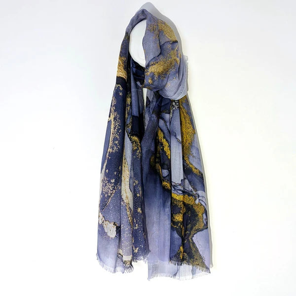 Sarah Tempest-Marble style digital print scarf