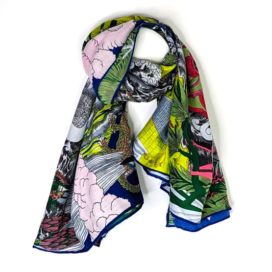 Sarah Tempest-Crazy beautiful silk and cashmere large scarf