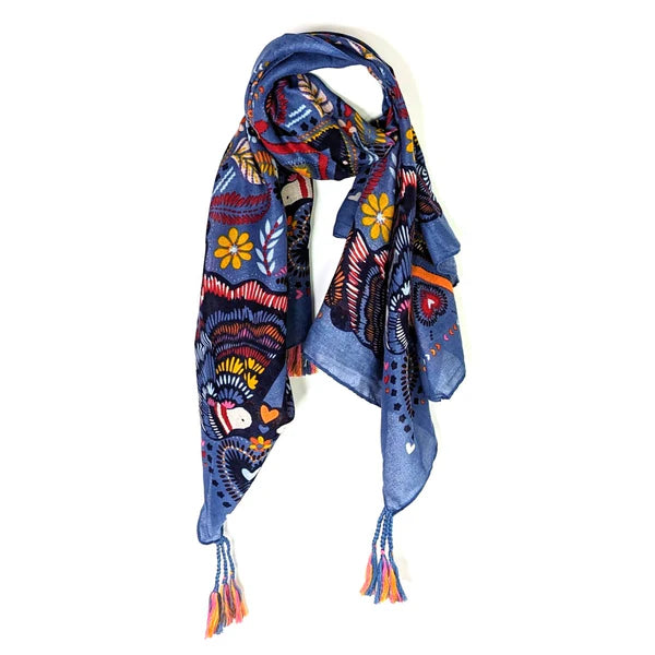 Sarah Tempest-Swedish Style Bird Print Scarf