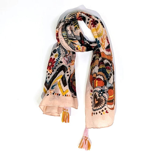 Sarah Tempest-Swedish Style Bird Print Scarf