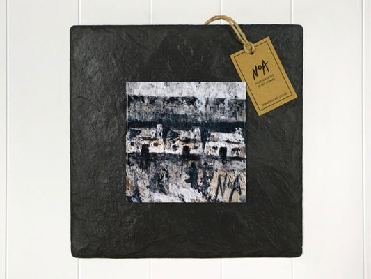 NOA ART-Ceramic Tile Art on Slate-Three of Kin