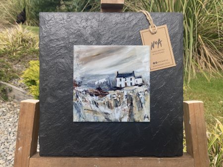 Noa Art-Top Of The Lane-Slate Mounted Scottish Art