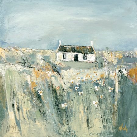 Noa Art- Tranquil-White Framed Scottish Art