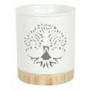 White Tree Of Life Cut Out Ceramic Melt/Oil Burner