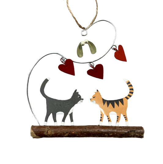 Shoeless Joe-Cats on Stick Hanging Decoration