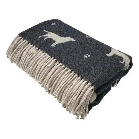 The Isle Mill-Remony-Black Labrador Throw