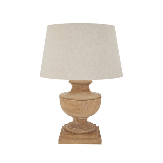 Delaney Natural Wash Urn Lamp with Linen Shade