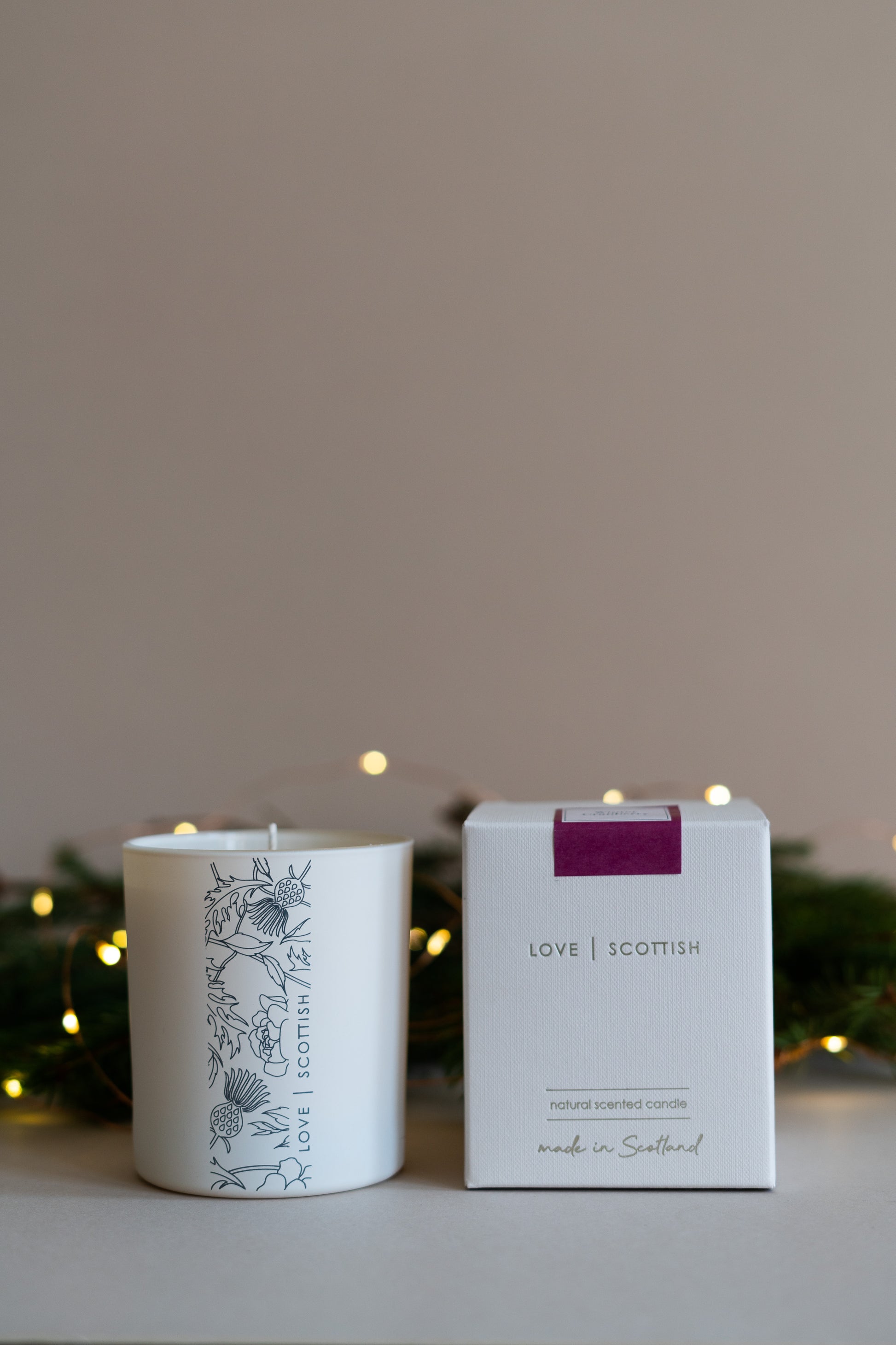 Love Scottish Winter Cranberry Medium and Large Candle. Made in Scotland.