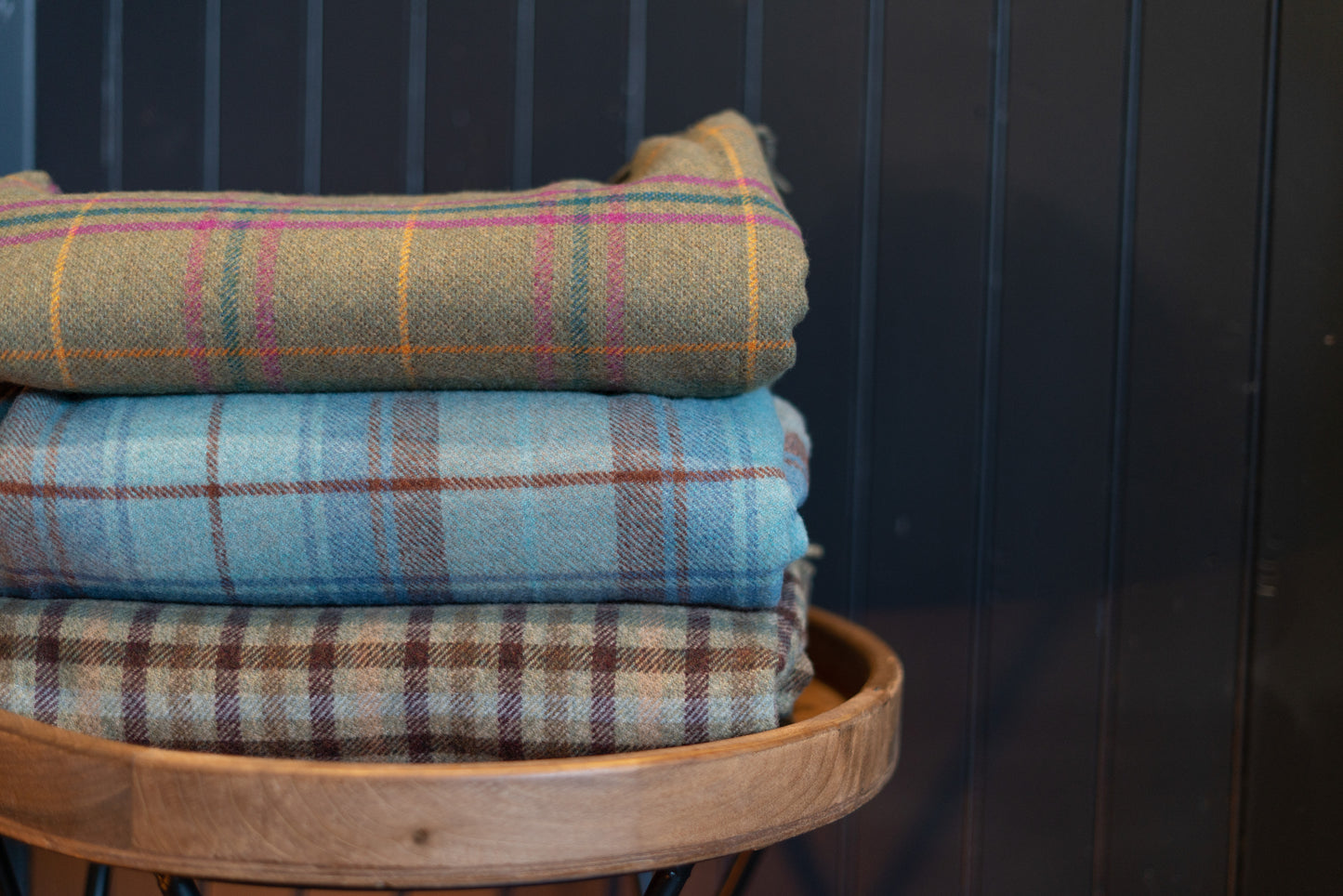 Lovat-Checked Wool Throw