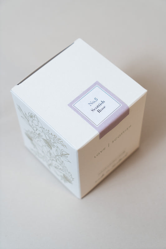 Scottish Rose  Medium/Large Candle Box on a white background