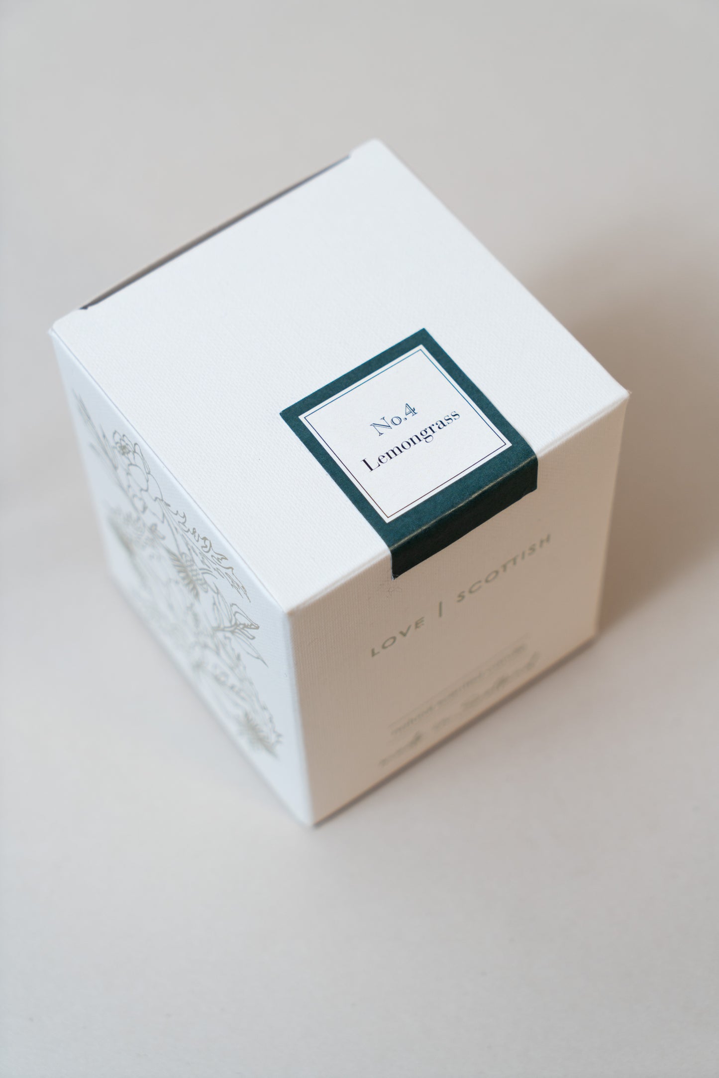 Lemongrass  Medium/Large Candle Box on a white background