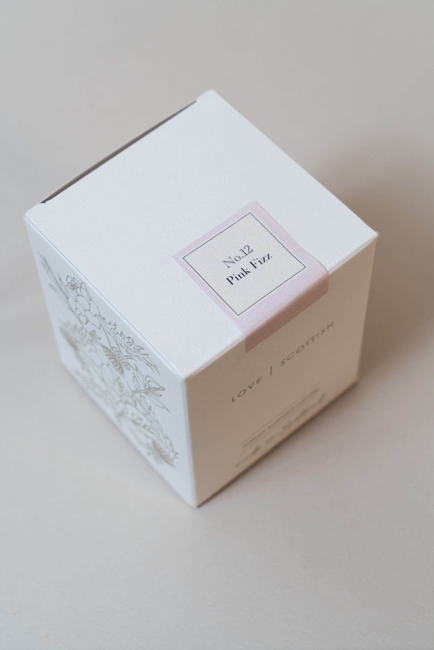 Pink Fizz  Medium/Large Candle Box on a white background